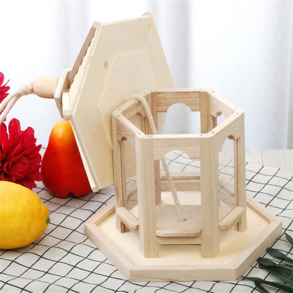 Wooden Transparent Household Bird Feeder