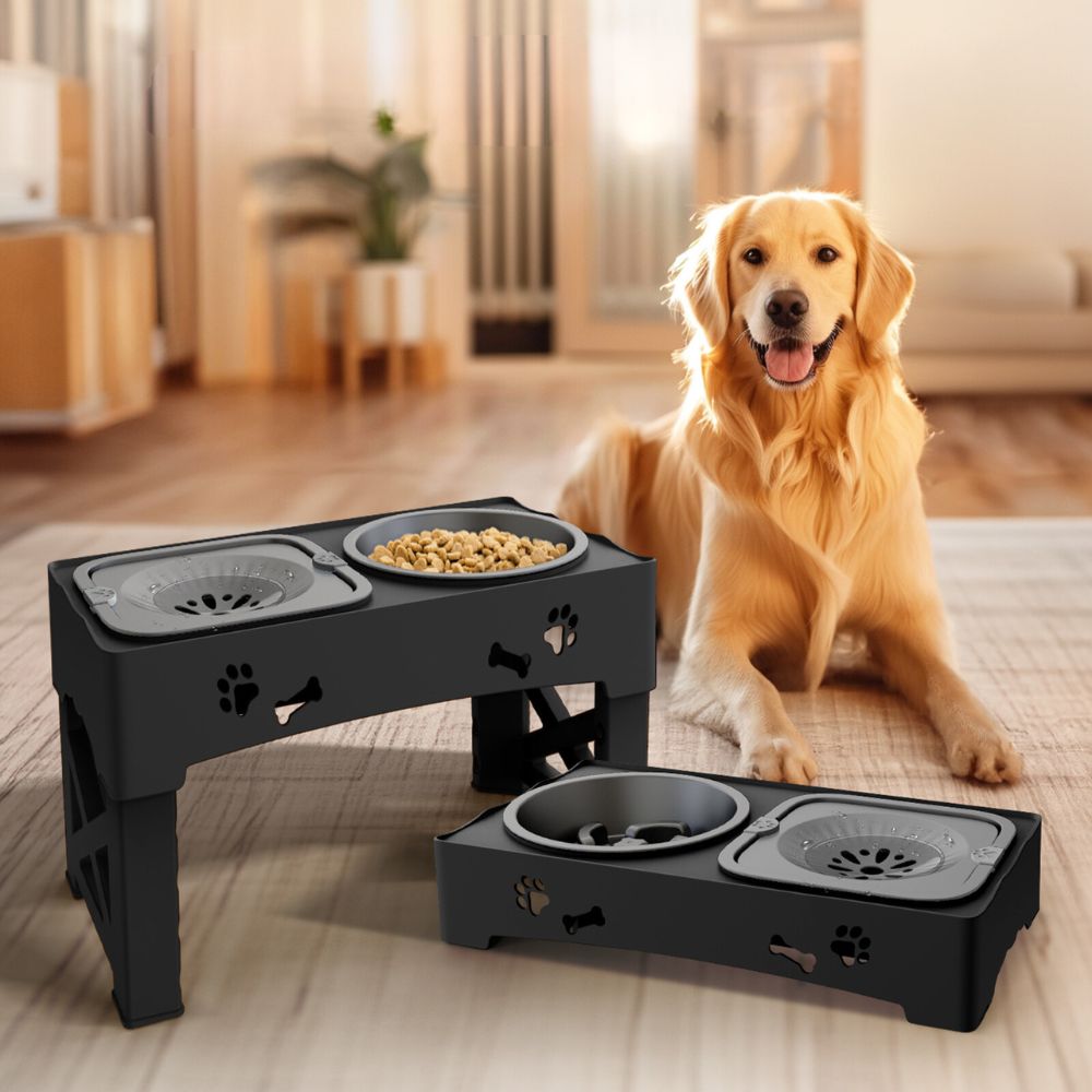 Adjustable Raised Pet Dog Slow Feeder