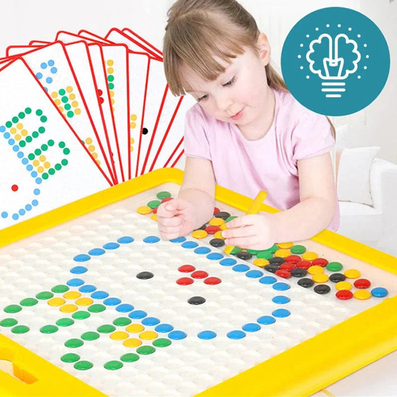 Large Magnetic Drawing Pad for Kids Montessori Magnetic Dots Board