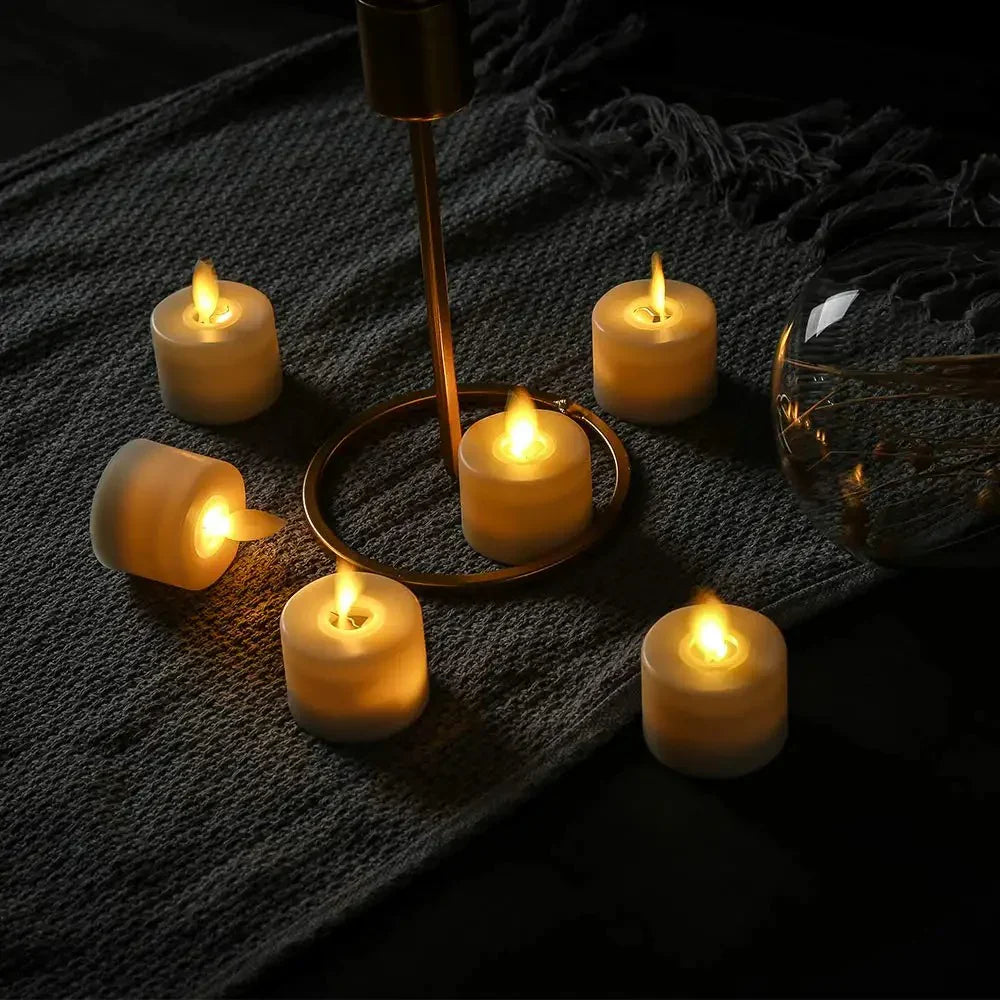 6 Pcs Realistic Flameless Candles With Remote