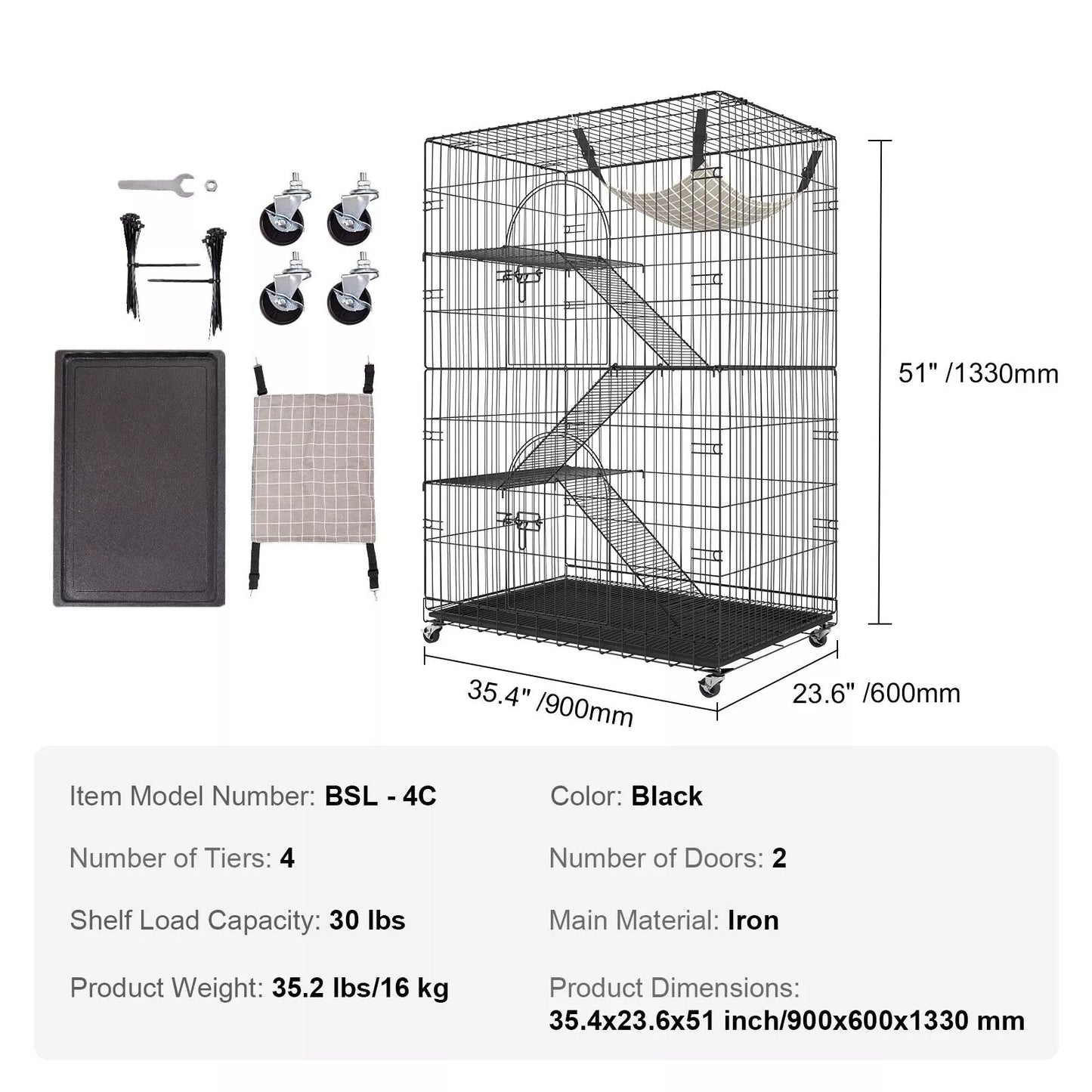 Indoor Cat Cage Enclosure