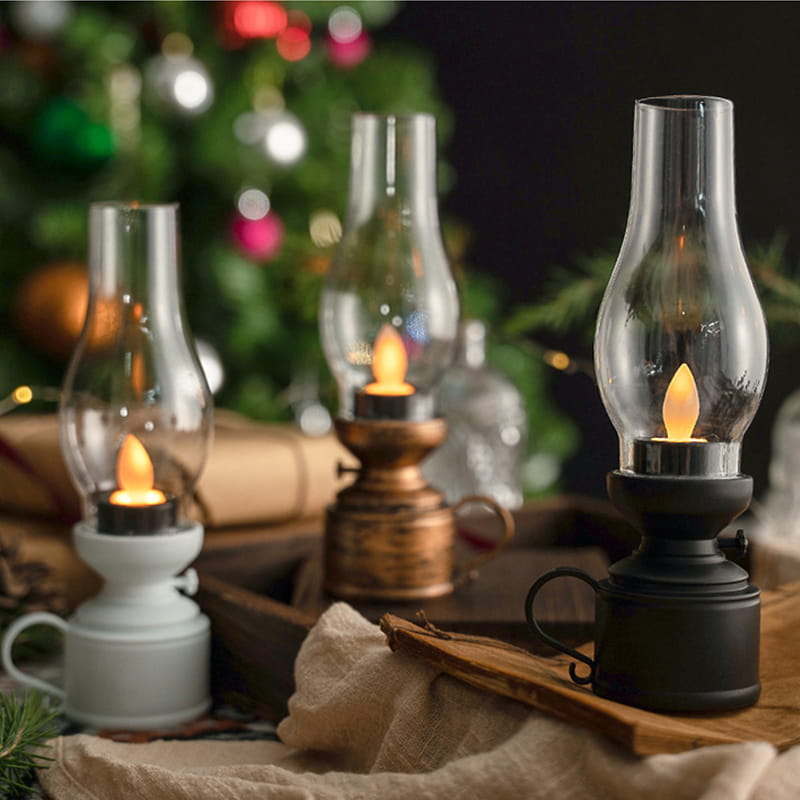 Led Vintage Kerosene Lamp, Electronic Swinging Candle