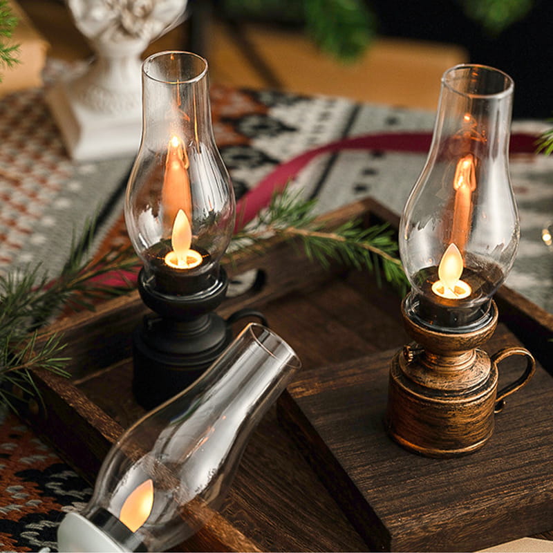 Led Vintage Kerosene Lamp, Electronic Swinging Candle