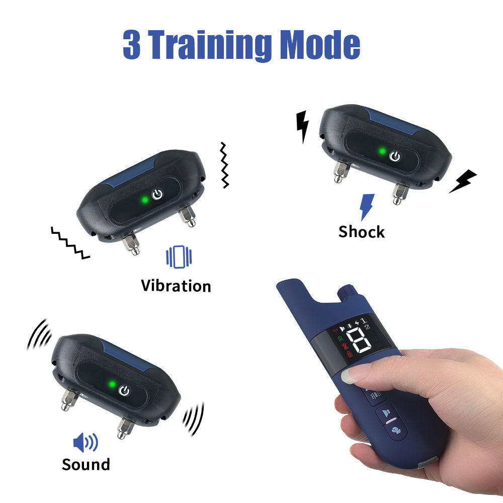 Electric dog training collar with 500 meter range