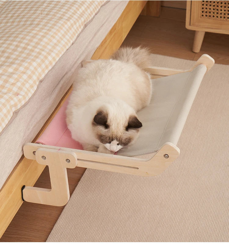 Wooden Cat Hammock Bed