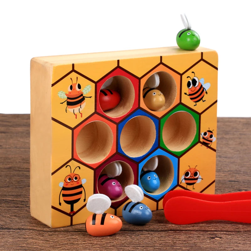 Wooden Beehive Montessori Game