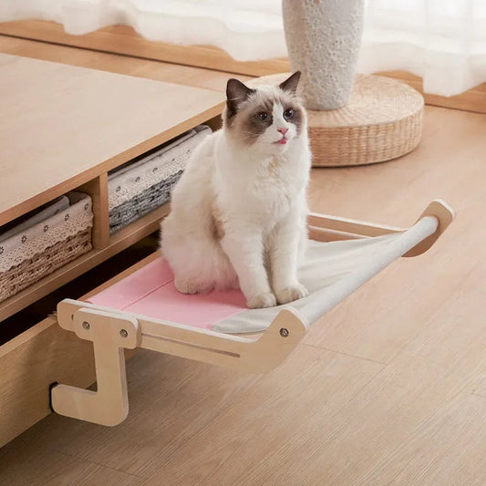 Wooden Cat Hammock Bed