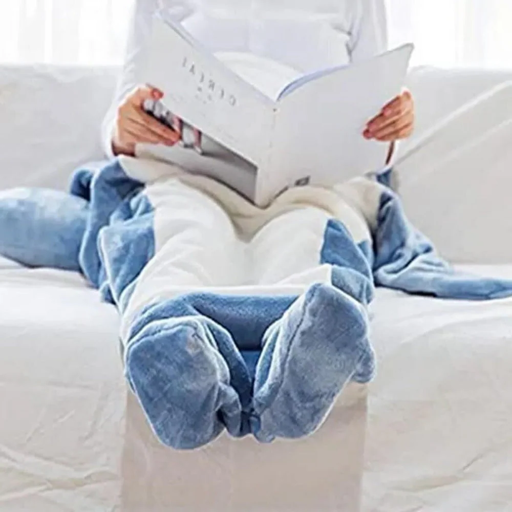 Shark Fleece Hooded Blanket