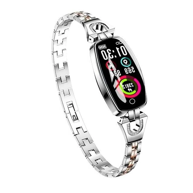 Waterproof Smart Fitness Bracelet w/ HR & BP Monitor For Women