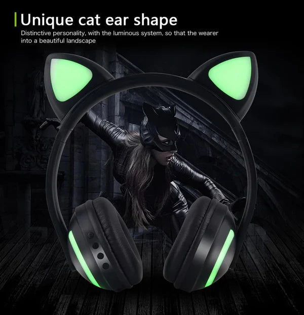 Cat Glowing Bluetooth Headphones