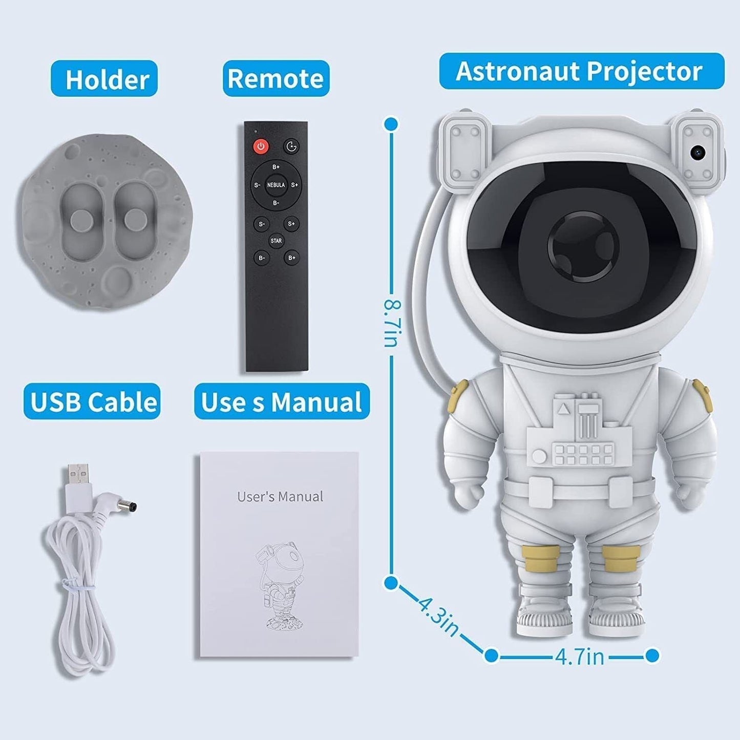 Astronaut Projector Galaxy Starry Sky Night Light