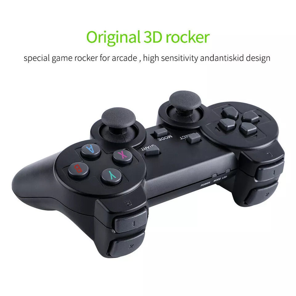 HDMI 4K TV Game Stick Console | 64GB with 20,000+ Retro Games & 2 Wireless Gamepads